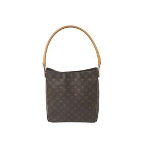 LOUIS VUITTON Looping Brown Shoulder Bag Monogram Brown